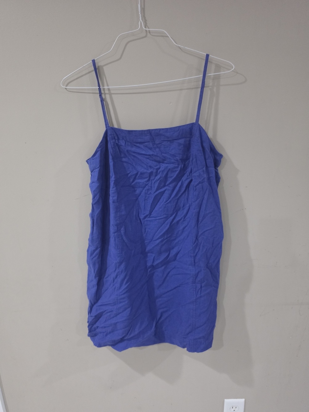 Madewell NWT Blue Linen Blend Mini Dress Size 10 Pockets